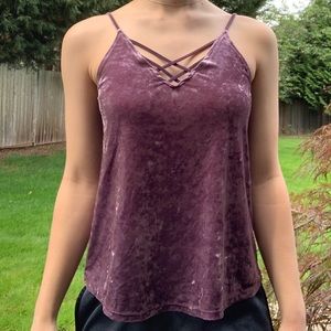 American Eagle velvet tank top